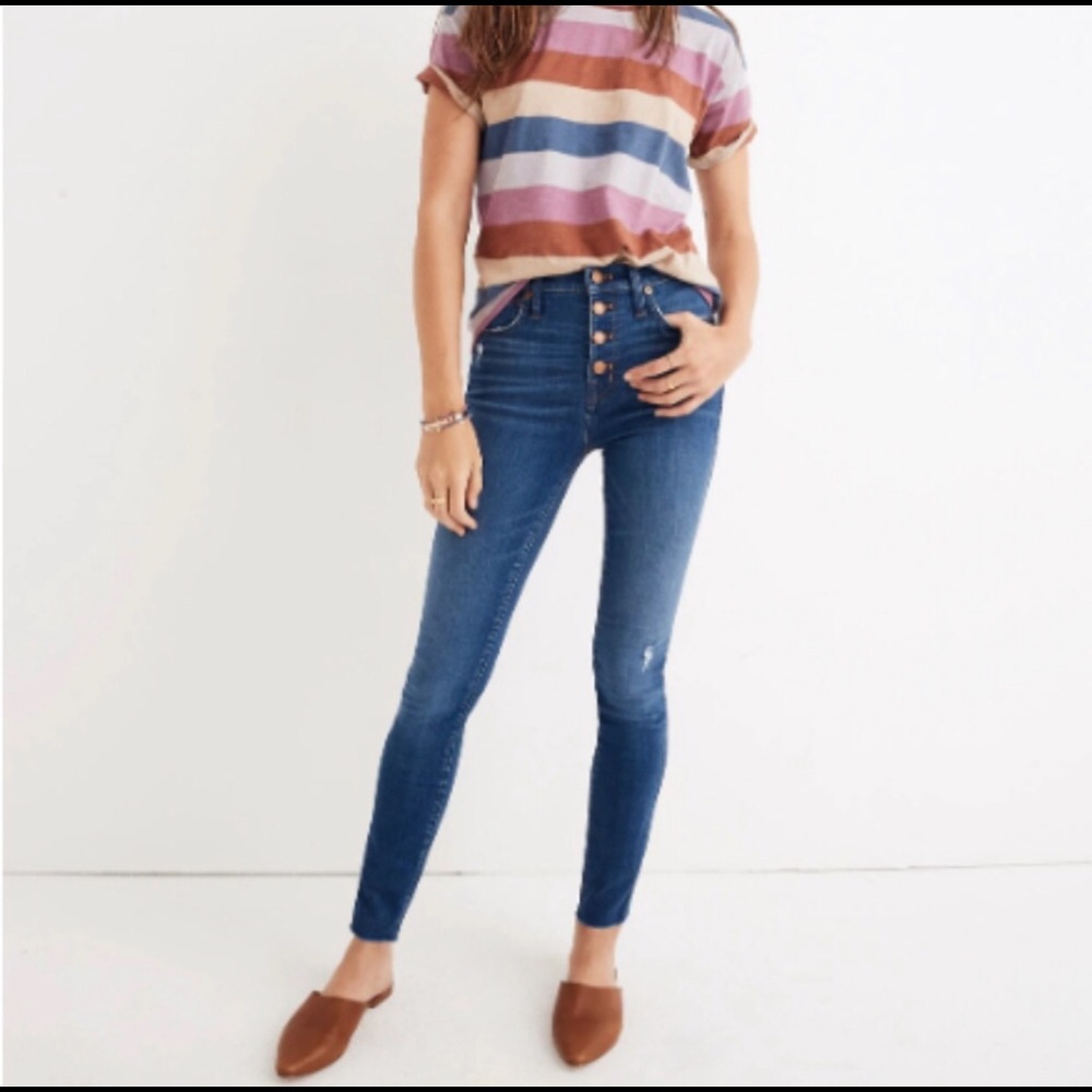 Madewell 10” High Rise Skinny Jeans, 27 Petite